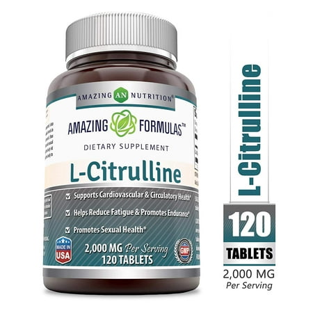 Amazing Formulas L Citrulline 2000mg Per Serving 120tab - -Promotes Healthy Circulation & Cardiovascular Health - Enhances
