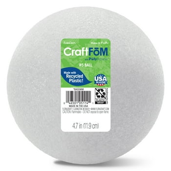FloraCraft CraftFM Crafting Foam Ball 4.7" White