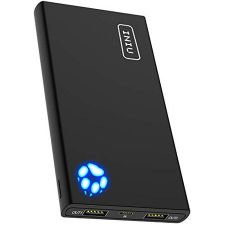 INIU Portable Charger, 10000mAh Power Bank, High-Speed 2 USB Ports with Flashlight Battery Pack, Ultra Compact Slim Phone Cha