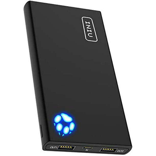INIU Portable Charger, 10000mAh Power Bank, High-Speed 2 USB Ports with Flashlight Battery Pack, Ultra Compact Slim Phone Cha