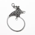 thumbnail image 3 of 5 uds pendientes de accesorios para el cabello de mujeres antiguas colgantes collar de suministro colgantes de moda DIY 28x38mm plata antigua, 3 of 7