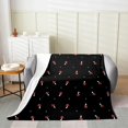 thumbnail image 2 of Cute Mushroom Blanket for Kids Boys Girls Kid,Cartoon Kawaii Fungus Throw Blanket,Red Mushroom Shaped Fleece Blanket Baby 30x40,Black Lovely Natural Wild Plants Flannel Blanket Bedroom Decor, 2 of 5