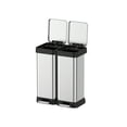 thumbnail image 1 of Eastvita Safe 16 Gal Dual Trash Can Recycle Bin with 2 Compartments 2 Pedals Soft - Close Lid Airtight Design for Home Office Business, 1 of 5