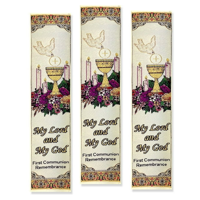 Communion Bookmark My First Holy Communion Remembrance Tapestry Bookmarks 9 Inch Set of 3