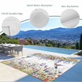 thumbnail image 3 of Watercolor Floral Outdoor Rug for Patio/Deck/Porch, Non-Slip Large Area Rug 6 x 9 Ft, Spring Daisy Sunflowers Wisteria Hummingbird Indoor Outdoor Rugs Washable Area Rugs, Camping Rug Carpet Runner, 3 of 8