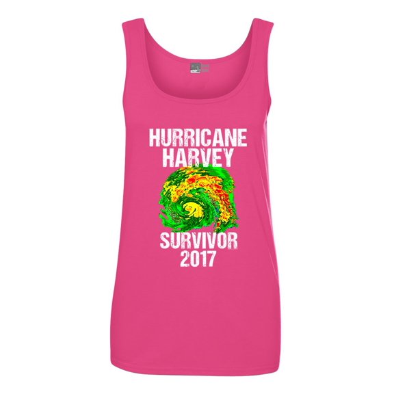 Ladies Hurricane Harvey Storm Survivor Houston Texas 2017 Sleeveless Tank Tops