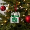 thumbnail image 2 of Northlight 3" Silver-Plated 6-Pack Ale with European Crystals St. Patrick's Day Ornament - Green, 2 of 3