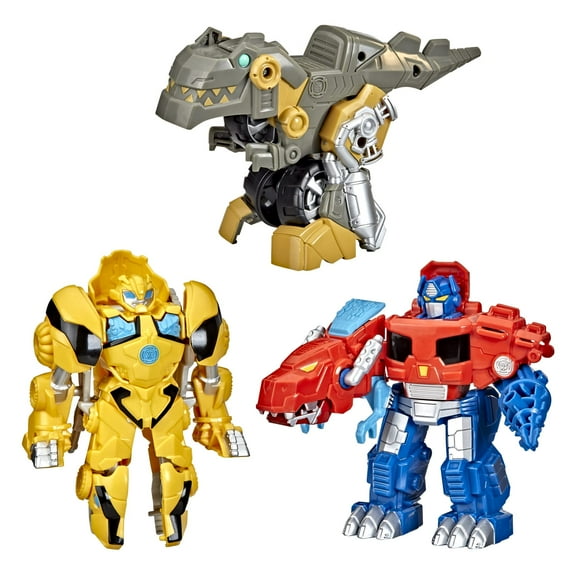 Transformers Primal Team Up Action Figure 3-Pack (Optimus Prime, BUmblebee & Grimlock)