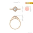 thumbnail image 4 of ANGARA Natural Style Cushion Diamond Engagement Ring in 14K Rose Gold for Women (Size-4mm| Color-I-J| Clarity-I1-I2) | April Birthstone, Anniversary, Jewelry Gift for Women | Natural Diamond Ring, 4 of 8