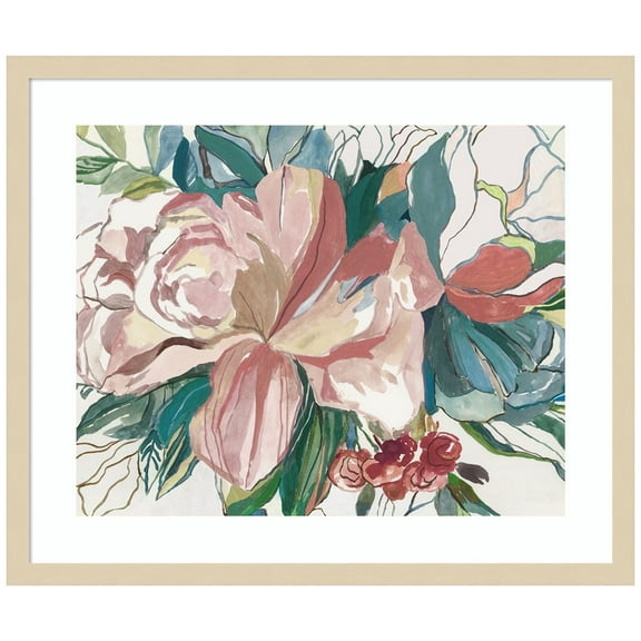 Amanti Art Classic Flower II Wood Framed Wall Art Print