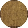 thumbnail image 1 of Ahgly Company Indoor Round Abstract Brown Modern Area Rugs, 4' Round, 1 of 4