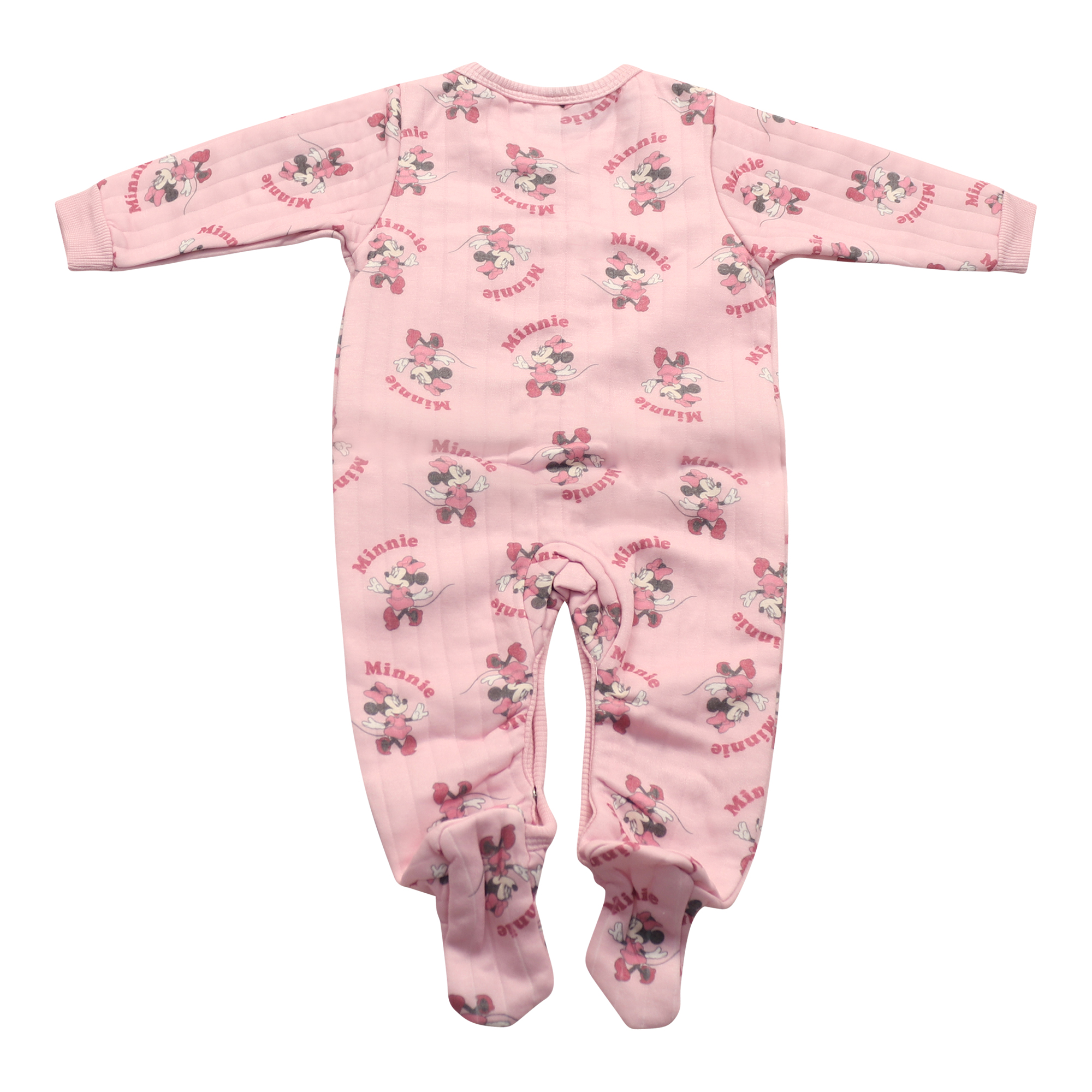 Disney Clothes Baby Girls 2-Pack Quilted Footie Coveralls - Minnie Mouse, Princess Cinderella and Tiana Bodysuits (0/3M-6/9M)