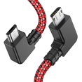 thumbnail image 1 of Cable de datos OTG Micro USB a Micro USB de 90 grados de 1 pie para teléfono Android, tableta, conector de ángulo recto, cable de alambre para DJI Spark Mavic Pro Platinum Air 2 Pro Zoom Accesorios de, 1 of 1