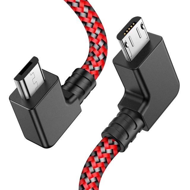 Cable de datos OTG Micro USB a Micro USB de 90 grados de 1 pie para teléfono Android, tableta, conector de ángulo recto, cable de alambre para DJI Spark Mavic Pro Platinum Air 2 Pro Zoom Accesorios de