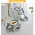thumbnail image 7 of 2 in 1 Toddler Toilet Seat and Step Stool with Splash Guard and Ladder Anti Slip Pad Foldable Potty Training Seat for Kids Boys and Girls PVC Modern U Shape, 7 of 7