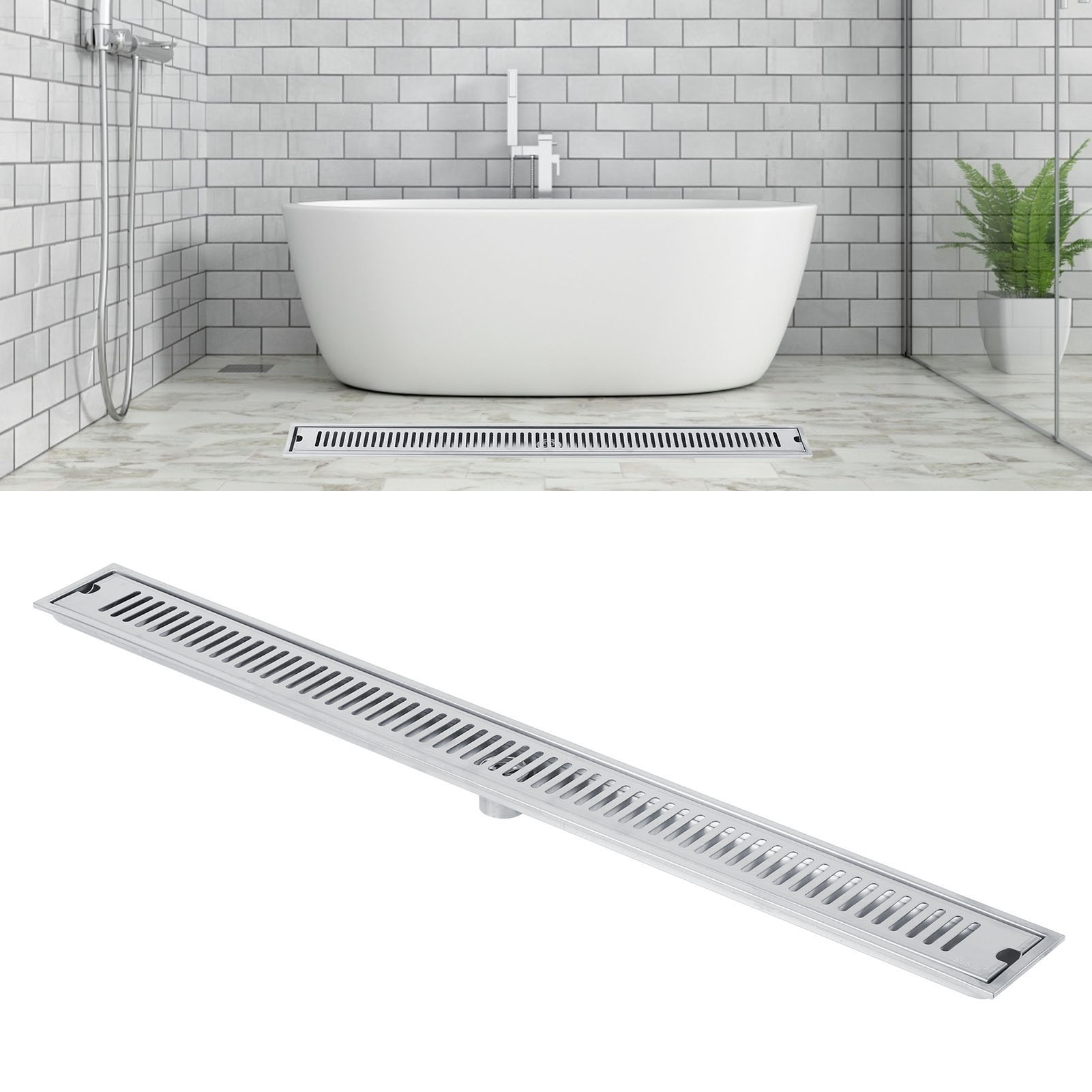 FAGINEY Floor Drain 304 Stainless Steel Linear Shower Strainer Bathroom