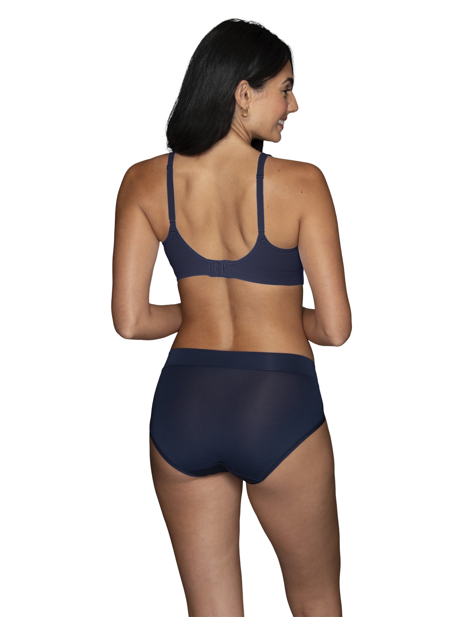 Vanity Fair Radiant Women's Silky Stretch Hi-Cut Brief Underwear - V-Front Waist, Comfort Stretch, 3-Pack, Sizes S-5XL