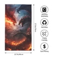 thumbnail image 2 of Balery Fire Sky Dragon Toalla de Microfibra Premium con Estampado – 27.5x16 pulgadas, Alta Absorción, Suave y Aterciopelada, Secado Rápido, 2 of 6