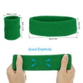 thumbnail image 2 of Uxcell Sweatbands Headband Wristband, Sweat Terry Cloth for Sports, Green 10 Set/18Pcs, 2 of 7