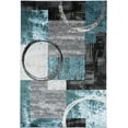 thumbnail image 2 of Tapis d'Intérieur Doux Design Cercle Abstrait Contemporain 5`3" x 7`3" Gris, 2 of 2