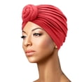 thumbnail image 3 of Duoif Cancer Headwear for Women Chemo Turban Scarf Beanie Cap Hat for Cancer Patient Hair Loss Watermelon Red, 3 of 5