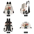 thumbnail image 4 of FORMRS Mini Backpack Purse for Women Travel Daypack Casual Shoulder Bag, Black Flowers, 4 of 7