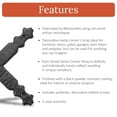 thumbnail image 2 of 4 Pack 3.5 inch Decorative Corner Brackets Black L Bracket Decorative Corner Brackets Flat Angle Bracket Barn Door Hardware Ornamental Brackets The Sinaloa Series by Borderland Rustic Hardware, 2 of 3