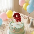 thumbnail image 4 of Fournitures de Fête Rouges, Bougie Festive, Bougie Pailletée Rouge, Bougie Chiffre à Nœud Rouge, Bougie d'Anniversaire pour Gâteau, Bougies Chiffres à Nœud Rouges, Décoration de Dessus de Gâteau pour Fête d'Anniversaire, Nœud E Numéro 9, 4 of 5