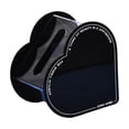 thumbnail image 3 of Caja de pañuelos faciales con forma de corazón, decorativa, elegante, de acrílico, color negro, 3 of 9