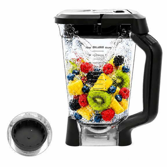 72 oz XL Pitcher with Lid Compatible with Ninja Professional Plus BN750 BN750C BN751 BN751C BN800 BN801 BN801C BN805A DB751A BN803TGT, Replacement Blender Jar, Blade Not Included