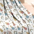 thumbnail image 2 of White Princess Castle Pattern Blanket,Comfortable Soft Lamb Wool Throw Blanket,All Season,Warm Lightweight Blankets for Sofa Bed Couch Living Room Chair,50"x60", 2 of 4