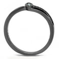 thumbnail image 4 of Black Womens Ring Anillo Para Mujer tainless Steel Ring with Top Grade Crystal in Sea Blue, 4 of 4