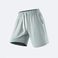 thumbnail image 5 of Hurxie Men's Athletic Running Shorts 7''/8'' with Zipper Pockets, Quick Dry Lightweight Gym Workout Basketball Shorts Green,2XL, 5 of 7