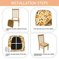 thumbnail image 4 of Fall Pumpkins Leaves Mushrooms Pattern Seat Covers for Dining Room Chairs Set Of 4,Stretch Printed Washable Chair Seat Cover with Elastic Ties and Button,Removable Waterproof Couch Cushion Covers, 4 of 6