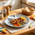thumbnail image 7 of Divided Snack Serving Tray with Compartment, Plastic Chip and Fry Platter for Home Kitchen Party Tableware, 7 of 7