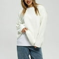 thumbnail image 4 of Sweater for Women Women's Autumn and Winter Round Neck Pullover Loose Long Sleeved Sweater Jacket, 4 of 7