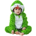 thumbnail image 1 of LYHaoo Long Pants Rompers Flannel Jumpsuit For Infants And Young Children Animal Climbing Suit With Connected Body Animal Climbing Suit,Sizes 100(Green), 1 of 5