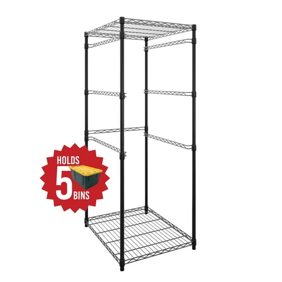 27 Gallon Storage Bin Rack (Black)