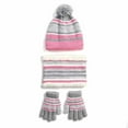 thumbnail image 2 of KYAIGUO Kids Hat Scarf Gloves 3 PCS Outfit Super Thick Color Blocking Knit Warm Fleece Lined Thermal Sets for Boys Girls 18m-8y, 2 of 9