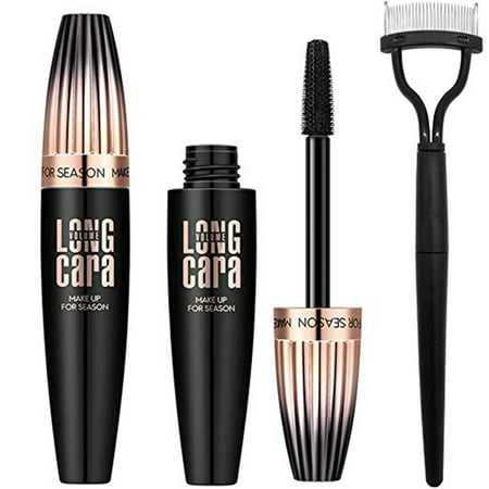 NK 4D Silk Fiber Lash Mascara Waterproof Natural Thick Thickening and Lengthening Mascara, Long Lasting Charming Eye (Best Mascara For Lengthening And Thickening Lashes)