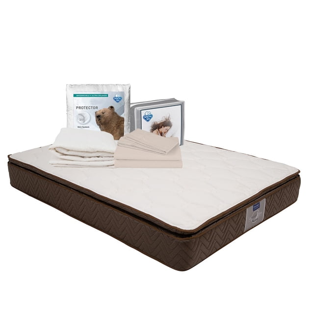 Colchón Queen Size Nautilus Restonic + 1 Juego de Sábanas + 1 Protector de colchón