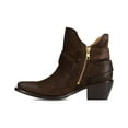 thumbnail image 2 of Frye Sacha Multi Strap Suede Bootie, 7.5, Brown, 2 of 5