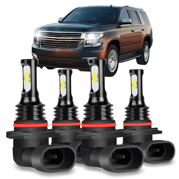 For Chevy Tahoe 2000-2006 Headlight Bulbs High Low Beam LED Lamp Set 4 pcs