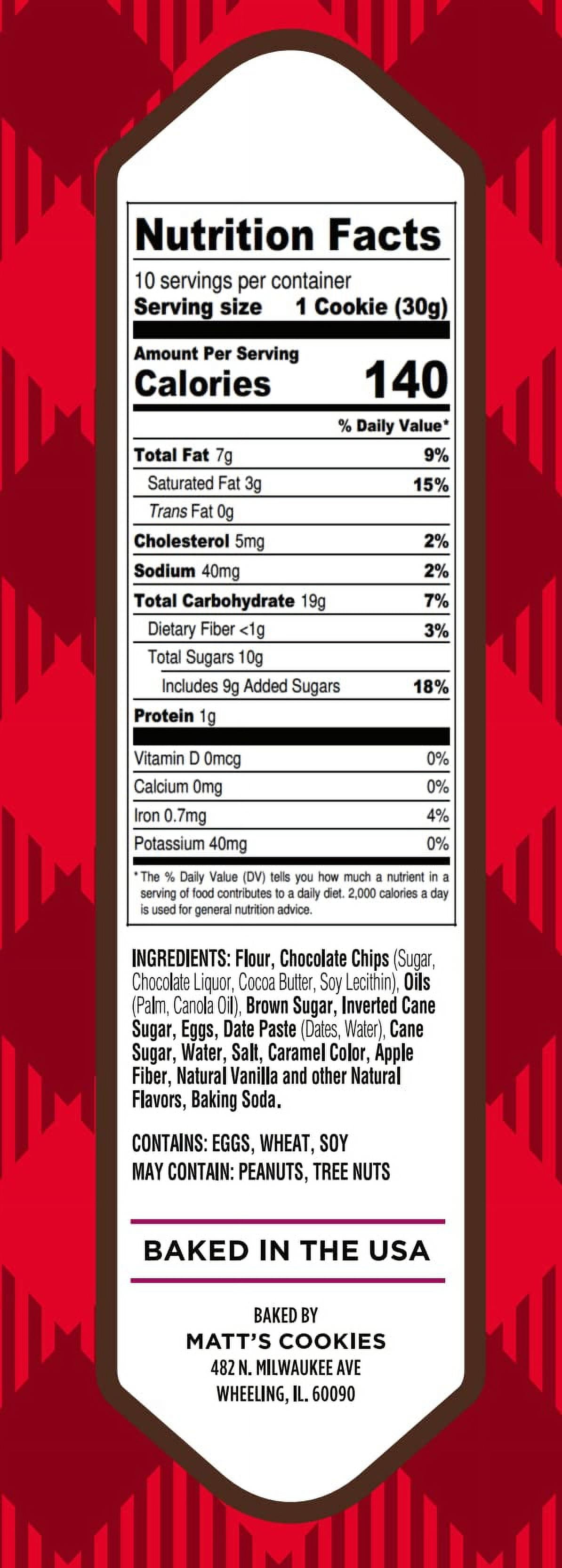 (Pack Of 6) Matts Cookies Cookie Chocolate Chip 10.5 Oz