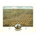 thumbnail image 2 of Vintage Maps 18x15 White Modern Wood Framed Museum Art Print Titled - Birds eye view of Austin-Mower County-Minnesota 1870, 2 of 4
