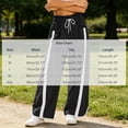 thumbnail image 3 of hotojiny Wide Leg Pants for Women Fashion High Waist Side Striped Baggy Sweat Pants Drawstring Athletic Casual Pants(Black,Small), 3 of 6