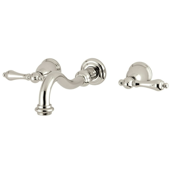 Kingston Brass KS3026AL Restoration Two-Handle Wall Mount Roman Tub Faucet, Polished Nickel