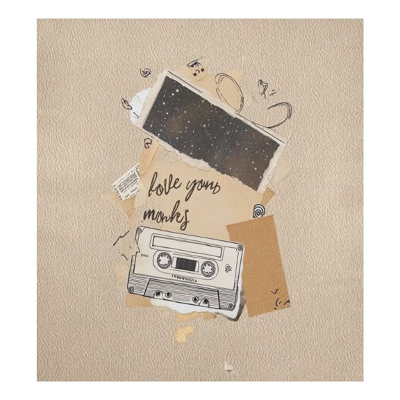 IAUYY Magnetic Decorative -23x26 Inch,Removable DIY Art for Dishwasher Refrigerator and Other Metal Surfaces,Retro Collage Painting