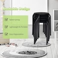 thumbnail image 3 of FASCK 6 Pack Stackable Stool, 17.5” Stacking Decoration Stool Set w/Metal Frame & Plastic Seat, Backless Round Flexible Seating for Children's Table, School, Classroom(6 Piece, Black), 3 of 6