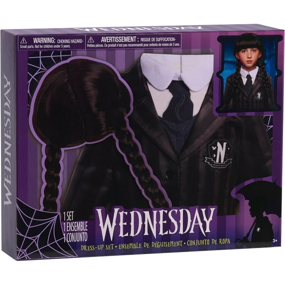 Wednesday Dress Up Set, 2-Pieces, Nevermore Academy Uniform, Dress Up and Pretend Play, Exclusive Toy for Fans, Girls, Kids, Ages 4 and Up, Kids Toys for Ages 3 Up